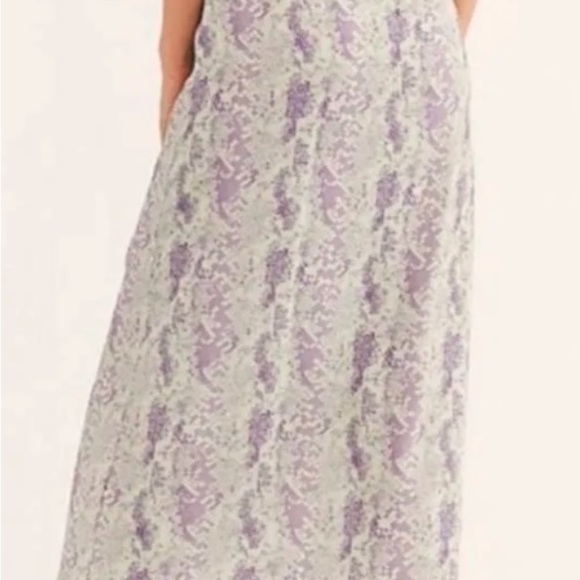 Free People Women's Maxi Skirt Small Multicolor Snake Print‎ Button Front - Picture 2 of 11